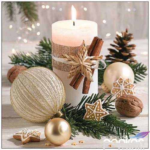 Szalvéta Ambiante Christmas decoration papír papírszalvéta 33x33cm,20db-os