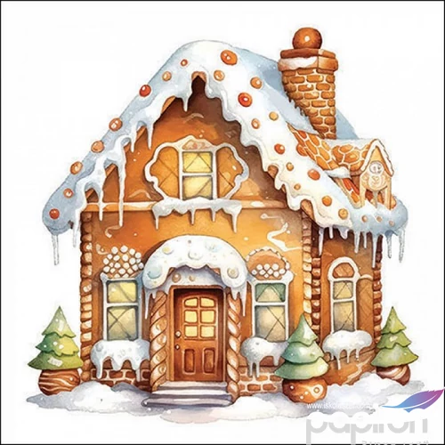 Szalvéta Ambiante Cookie and candy cane papír papírszalvéta 33x33cm,20db-os