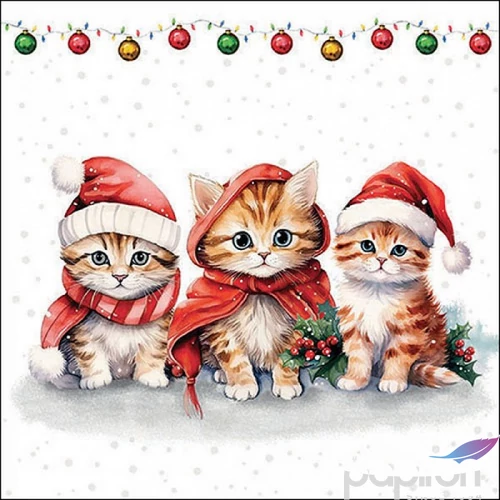 Szalvéta Ambiante Funny cute kittens papír papírszalvéta 33x33cm,20db-os