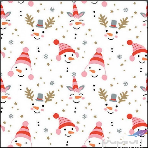 Szalvéta Ambiante Funny snowmen 20db-os papírszalvéta 25x25cm,15db-os