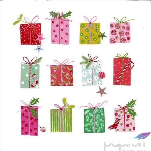 Szalvéta karácsonyi Gift for you papírszalvéta 33x33cm,20db-os