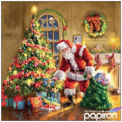 Szalvéta Ambiante Gifts under Christmas tree papír papírszalvéta 33x33cm,20db-os