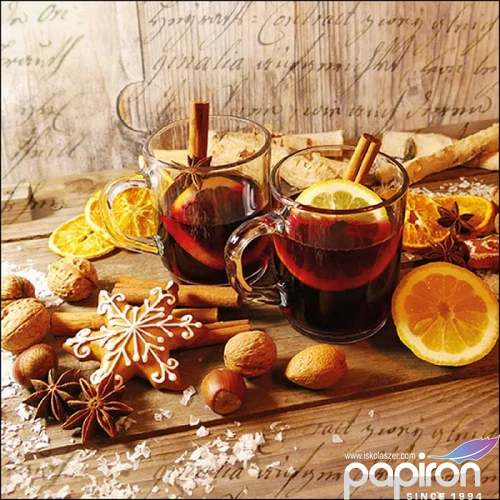Szalvéta Ambiante Glühwein papír papírszalvéta 33x33cm,20db-os