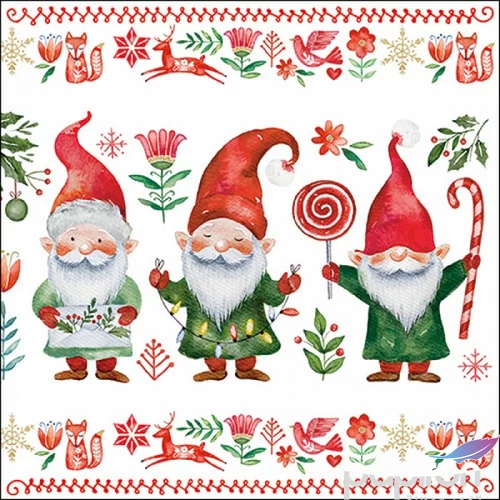 Szalvéta Ambiante Gnomes fun papír papírszalvéta 33x33cm,20db-os