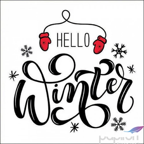 Szalvéta Ambiante Hello winter papír papírszalvéta 33x33cm,20db-os