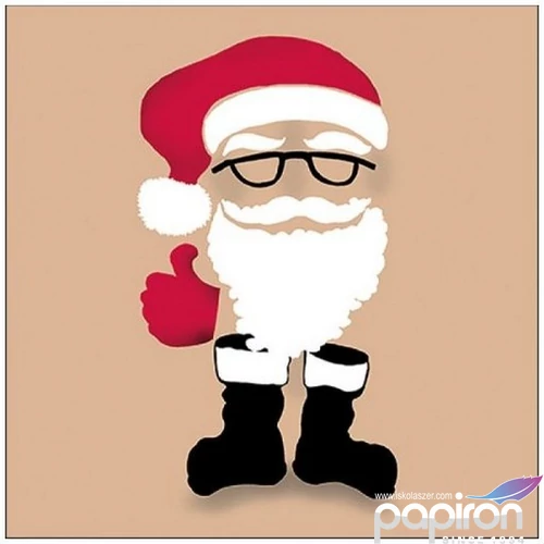 Szalvéta Ambiante Invisible Santa Brown papírszalvéta 33x33cm,20db-os