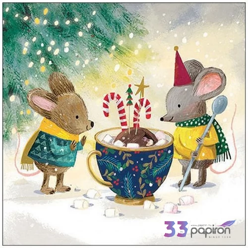 Szalvéta Ambiante Marshmallow festivity papírszalvéta 33x33cm,20db-os