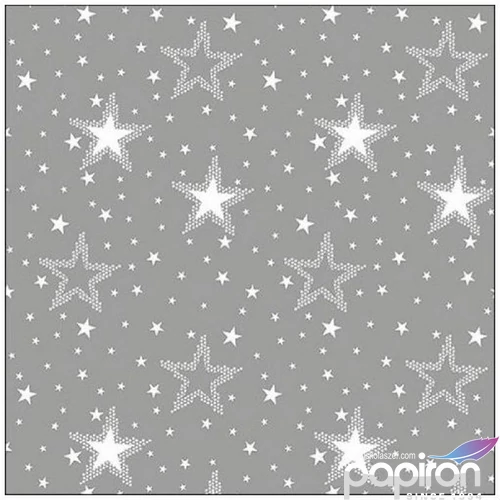 Szalvéta Ambiante Night sky white/silver papírszalvéta 33x33cm,20db-os
