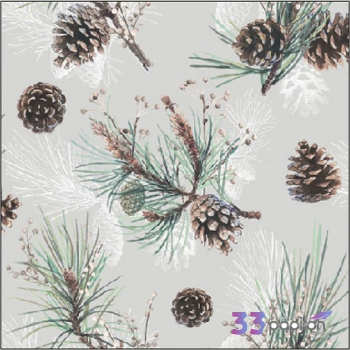 Szalvéta Ambiante Pine Cone All Over papírszalvéta 25x25cm,15db-os