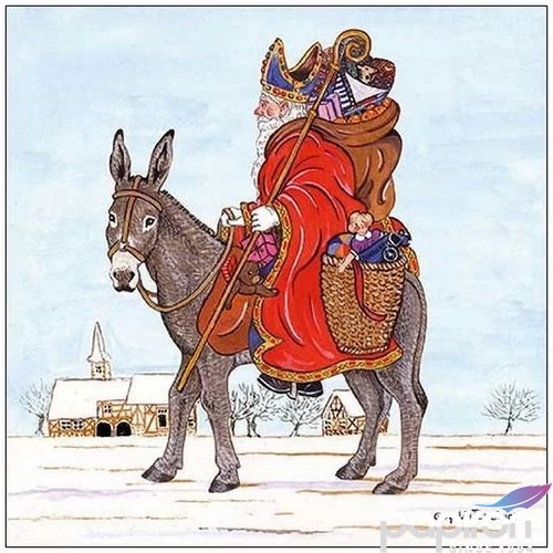 Szalvéta Ambiante Saint Nicholas papírszalvéta 33x33cm,20db-os