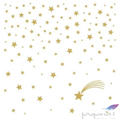 Szalvéta karácsonyi Shooting Star White Gold papírszalvéta 33x33cm,20db-os