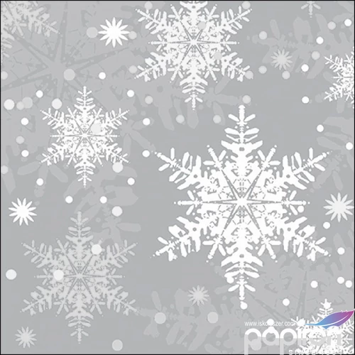 Szalvéta Ambiante Snowflakes silver papírszalvéta 33x33cm,20db-os