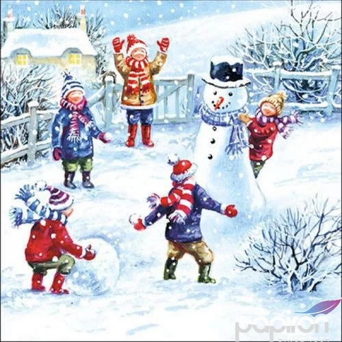 Szalvéta Ambiante Snowfun papírszalvéta 33x33cm,20db-os