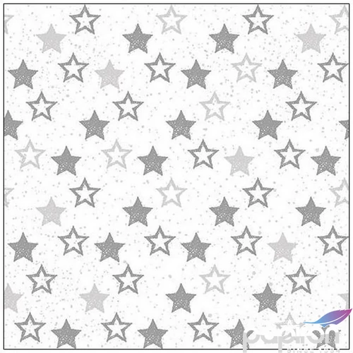 Szalvéta Ambiante Stars All Over Silver papírszalvéta 33x33cm,20db-os