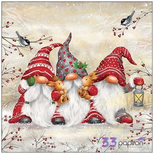 Szalvéta Ambiante Three dwarfs 20db-os papírszalvéta 25x25cm,15db-os