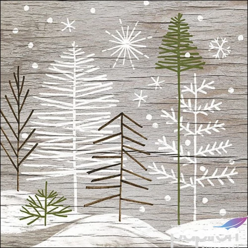 Szalvéta Ambiante Trees On Wood papírszalvéta 33x33cm,20db-os