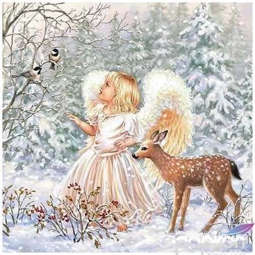 Szalvéta Ambiante Winter Angel papírszalvéta 33x33cm,20db-os