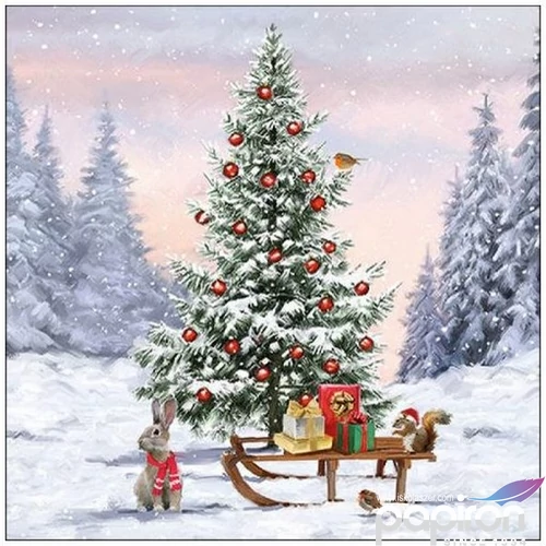 Szalvéta Ambiante Winter Animals 20db-os papírszalvéta 33x33cm,20db-os