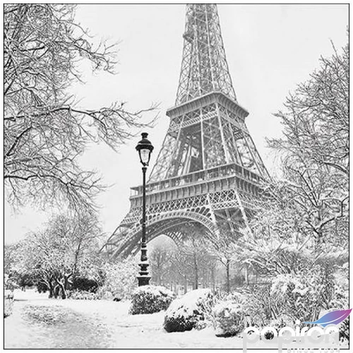 Szalvéta Ambiante Winter in Paris papírszalvéta 33x33cm,20db-os
