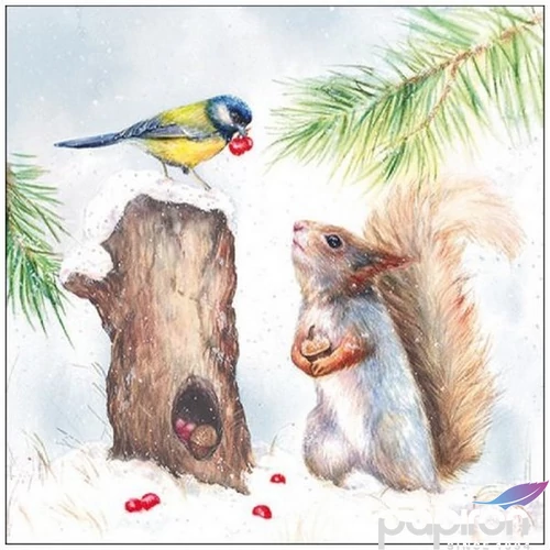 Szalvéta Ambiante Winter Stock papírszalvéta 33x33cm,20db-os