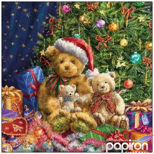 Szalvéta Ambiante X-mas Bears papírszalvéta 33x33cm,20db-os
