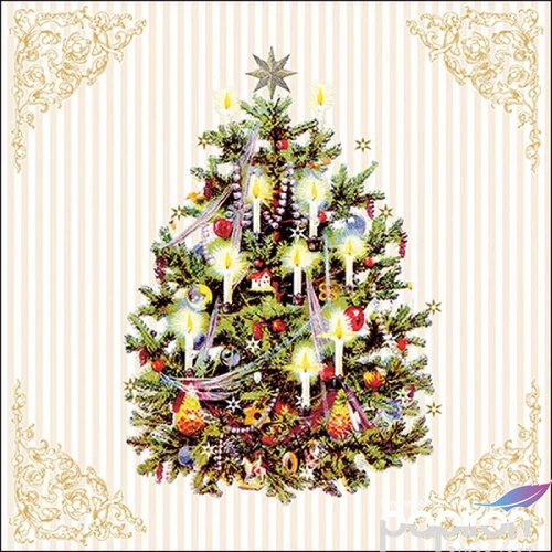 Szalvéta Ambiante X-mas Tree Cream papírszalvéta 33x33cm,20db-os