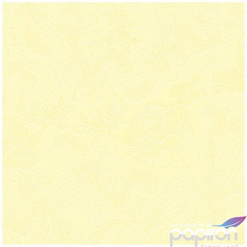 Szalvéta 33x33cm Lace jaune glacé dombornyomott papírszalvéta 33x33cm,20db-os
