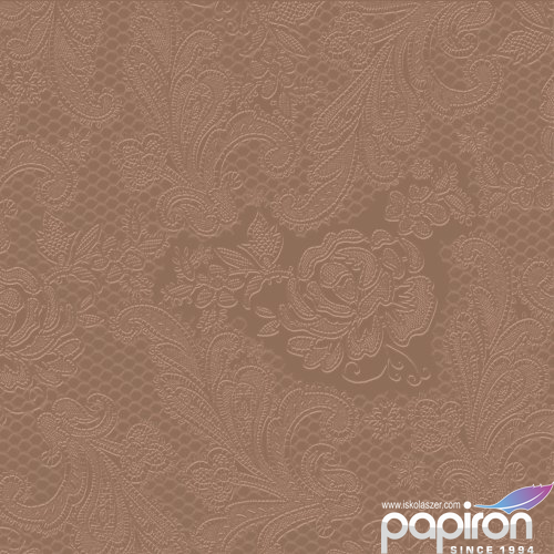 Szalvéta ppd Lace Embossed csokoládé 33x33cm 3rétegű 15lapos