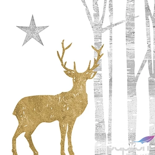Szalvéta PPD Mystic Deer Gold 33x33cm, 3rétegű, 20db/csomag papírszalvéta 33x33cm,20db-os