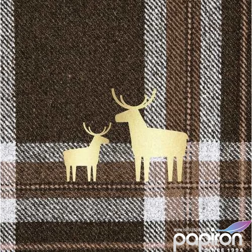 Szalvéta PPD szarvasos Check brown and Deer papírszalvéta 33x33cm,20db-os