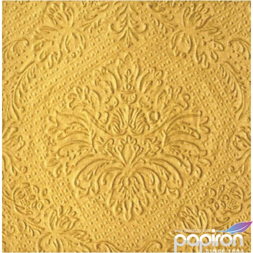Szalvéta 33x33cm Ti-Flair 3rétegű 33x33 20lap/csom. dombornyomott damaszt hat. Luxury gold 379101