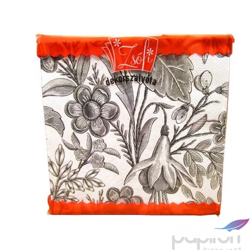 Szalvéta Zsófi általános őszi 33x33cm 3rétegű 15db/csomag, vegyes [5998772500024] tökös