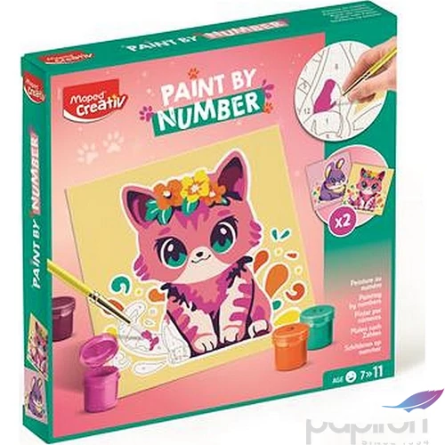 Számfestő készlet MAPED CREATI "Paint by number" cica és nyuszi