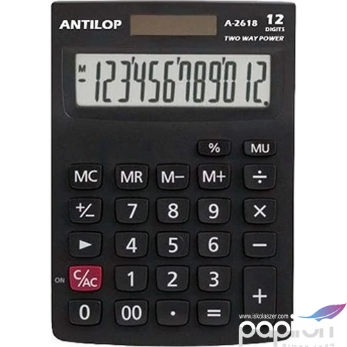 Számológép Antilop A-2618 asztali 12digit 140 x 100 x 28 mm.