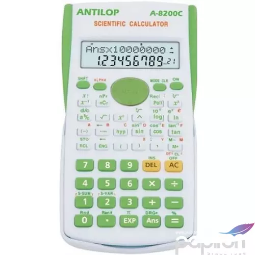 Számológép Antilop A-8200c tudományos 240 funkciós zöld