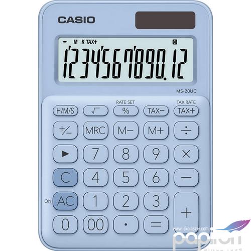 SzámoLógép Casio MS-20UC LB asztali számológép 12digites világos kék