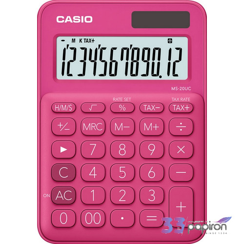 SzámoLógép Casio MS-20UC RD asztali számológép 12digites pink