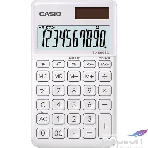 SzámoLógép Casio SL-1000SC WE 10digites zsebszámológép fehér SL 1000 SC Stylish Design sorozat