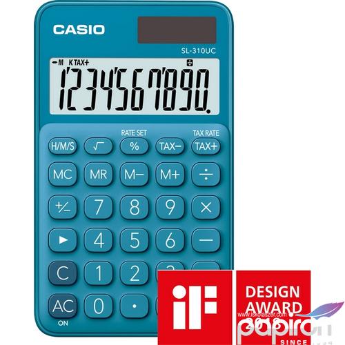 Számológép Casio SL-310UC BU 10digites zsebszámológép kék CASIO SL 310 UC Trendy Colours sorozat