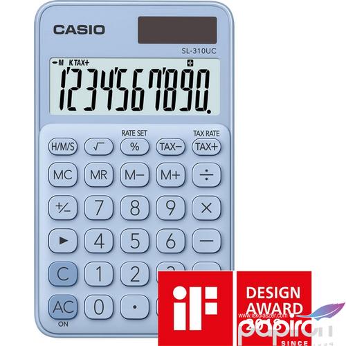 Számológép Casio SL-310UC LB 10digites zsebszámológép világoskék CASIO SL 310 UC Trendy Colours sorozat