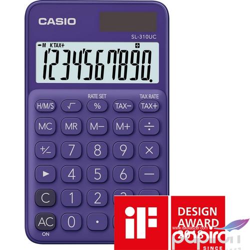Számológép Casio SL-310UC PL 10digites zsebszámológép lila CASIO SL 310 UC Trendy Colours sorozat