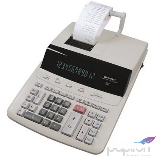 Számológép Sharp szalagos, 12 számjegy, 2 színű nyomtató CS-2635RHGYSE