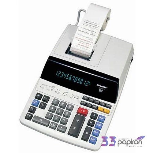 Számológép Sharp szalagos, 12 számjegy, 2 színű nyomtató EL-2607V