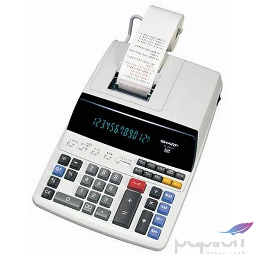Számológép Sharp szalagos, 12 számjegy, 2 színű nyomtató EL-2607V