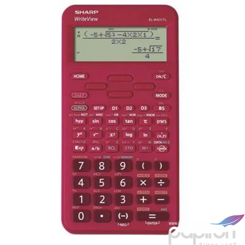 Számológép Sharp tudományos, 420 funkció EL-W531TL, meggypiros