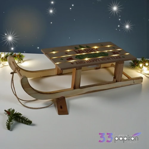 Szánkó fa '24 natúr ledal 60 cm kpm