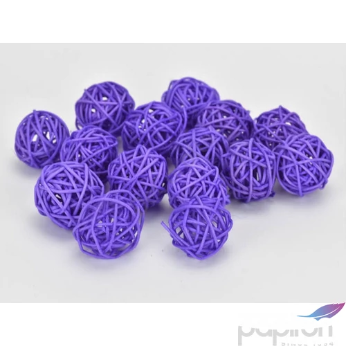 Szárított termés rattan gömb 3cm-es (15db/csomag) lila színű [5998997740700] vessző gömb