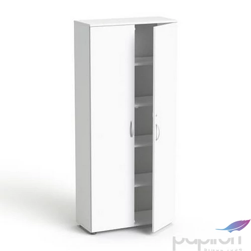 Szekrény 5 rendező magas kétajtós polcokka MAYAH Freedom SV-01 fehér