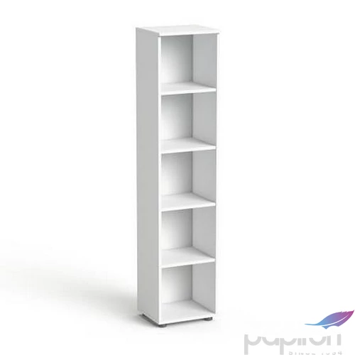 Szekrény 5 rendező magas nyitott polcos keskeny MAYAH Freedom SV-03 fehér