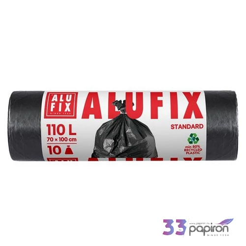 Szemeteszsák 110 l 10db 70x110cm 25 µ ALUFIX fekete
